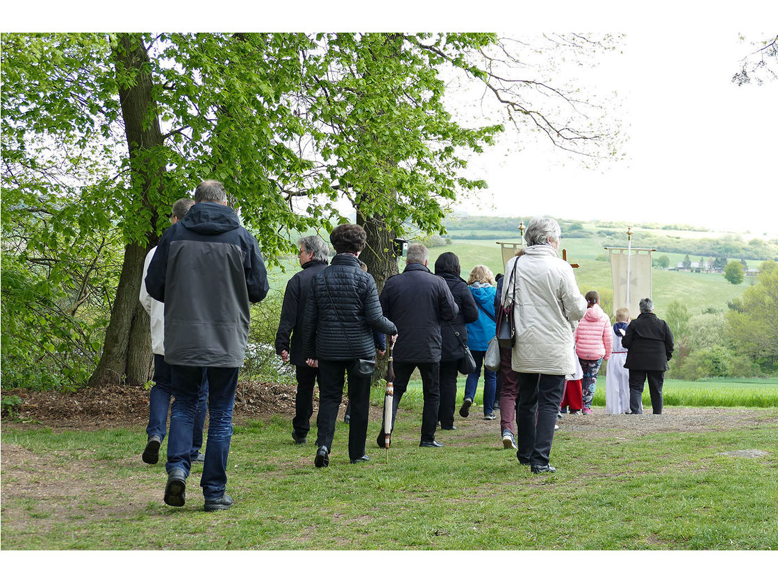 Bittprozession an der Weingartenkapelle (Foto: Karl-Franz Thiede)